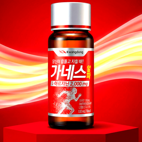 광동제약 가네스 알파 1병 L-아르기닌 2000mg 타우린 비타민 100mL, 1개