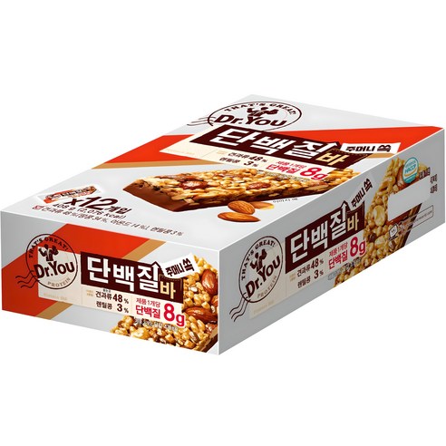 닥터유 주머니쏙 단백질바 34g, 12개 맛있게 먹은 솔직 후기 - 상품 이미지 1
