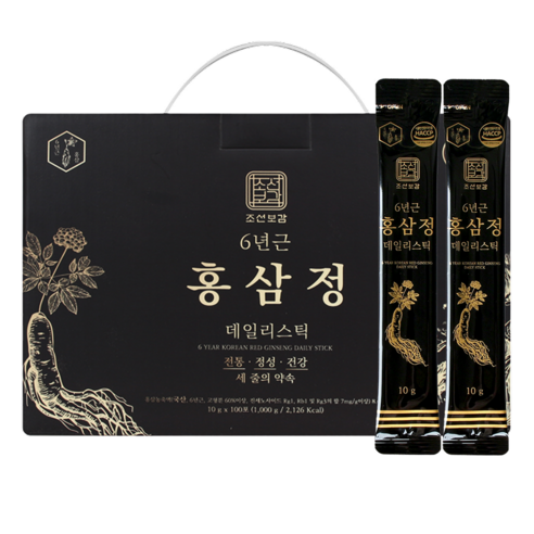조선보감 6년근 데일리 홍삼스틱 100포, 1개, 1kg