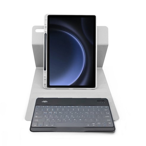 갤럭시탭 S10 FE 플러스 13.1 호환 콤비 회전 블루투스 키보드 S펜수납 케이스, 그레이, 1개