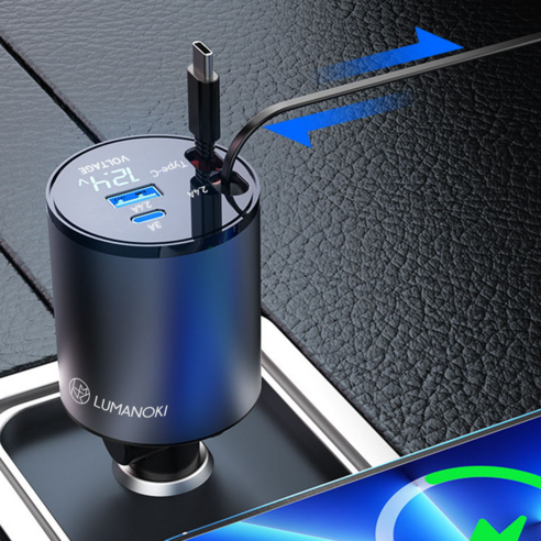 LUMANOKI 100W 4구 릴타입 차량용 고속충전기 이미지 3