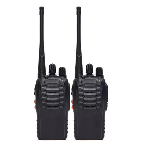 SorJar 5W 고출력 무전기 1-10km 장거리 통신 2800mAh 대용량 배터리 캠핑 등산 산업용 워키토키 내구성 강화 방수 기능, 2개, BF-888S