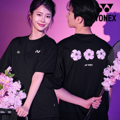 요넥스 티셔츠 262TS005U 2026 벚꽃에디션 남녀공용 오버핏 단체복 배드민턴 상의 오남스포츠
