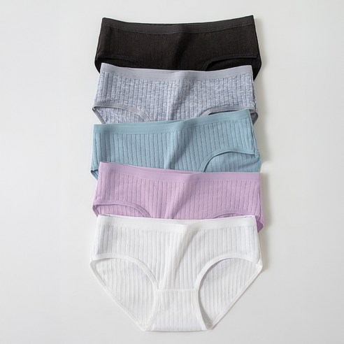 르브니 주니어 심플 요일 팬티 5종세트 사계절 소녀감성 면스판 기본 깔끔 항균
