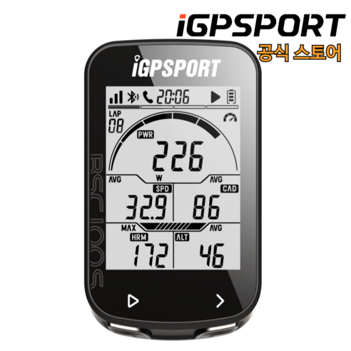 iGPSPORT BSC100S 자전거 스마트 GPS 속도계, 1개, 블랙