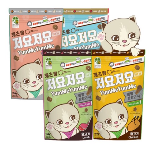 PETLY 캐츠랑 저요저요 4종 고양이 영양간식, 2세트, 혼합