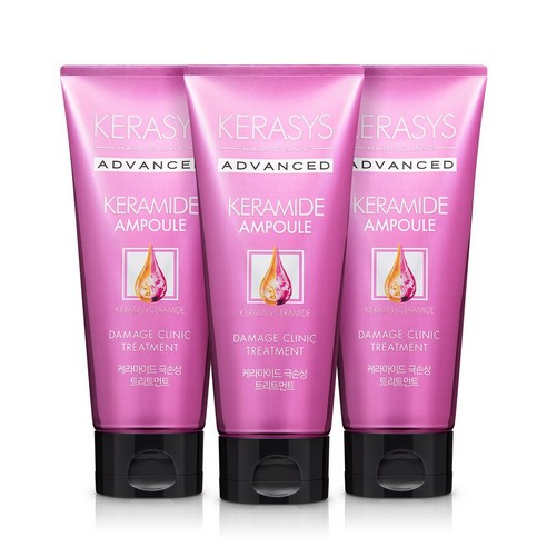 케라시스 어드밴스드 케라마이드 극손상 헤어트리트먼트, 200ml, 3개