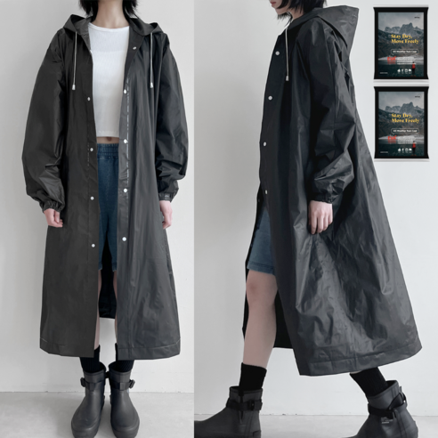 MULAI EVA 우비 1+1 방수 비옷