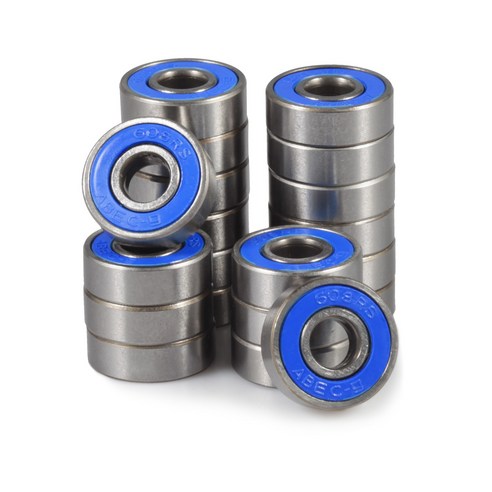SPEEDWOX 20pcs 608 2RS 더블씰 베어링 탄소강 딥그루브 8x22x7mm 블루 스케이트보드 롤러스케이트용, 20개, 파랑색