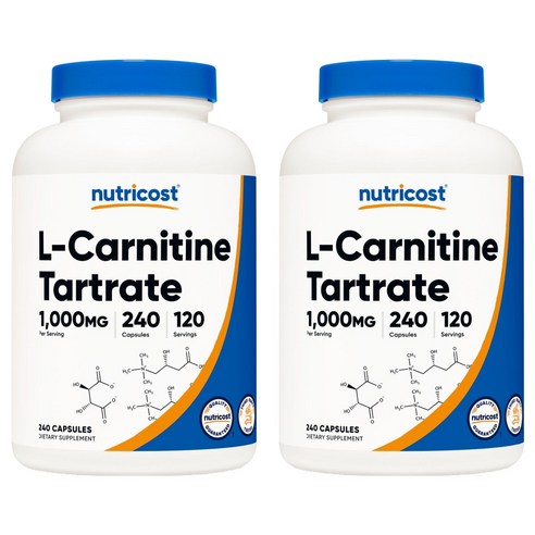 뉴트리코스트 L-카르니틴 타르트레이트 1000mg 캡슐 240정, 2개 맛있게 먹은 솔직 후기 - 상품 이미지 1
