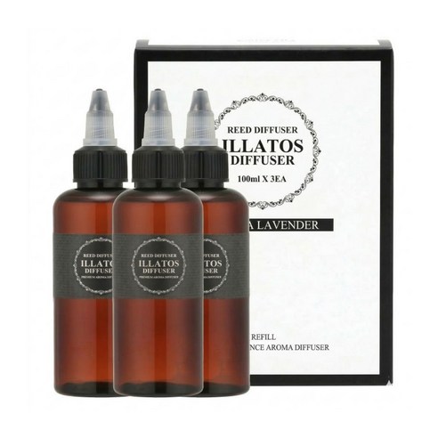 일라토스 차량용 디퓨저 리필 100ml, 3개, 화이트머스크