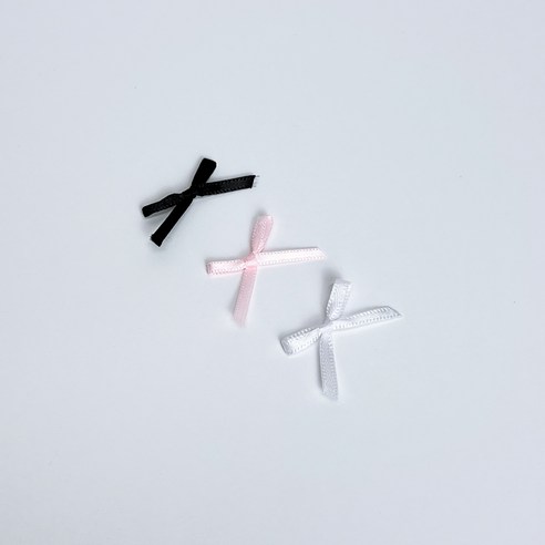 인형 만들기 엽서 선물 포장 꾸미기 리본 완제품 3mm (10개), 화이트
