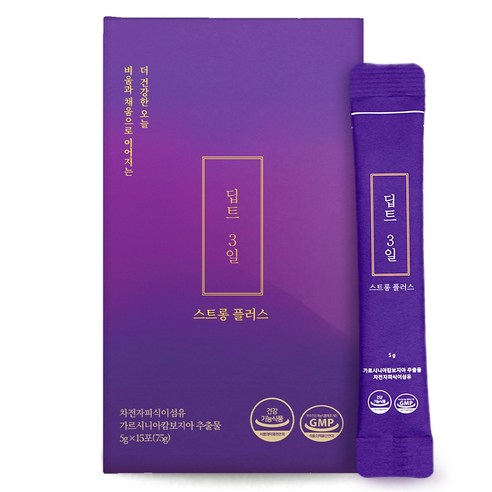 [딥트3일] 스트롱플러스 15포( 차전자피 다이어트 보조제), 5g, 15개