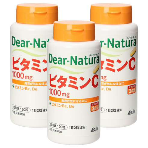 Asahi 디어 내츄라 비타민C 1000mg 캡슐, 3개, 120정