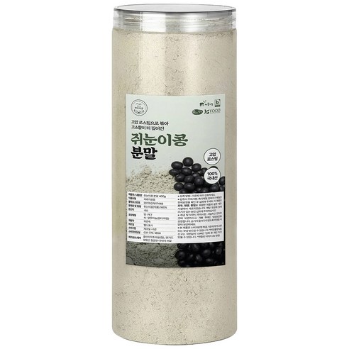 쥐눈이콩 분말 고압 로스팅 국내산 검은콩 약콩가루 쥐눈이콩분말 400g, 1개