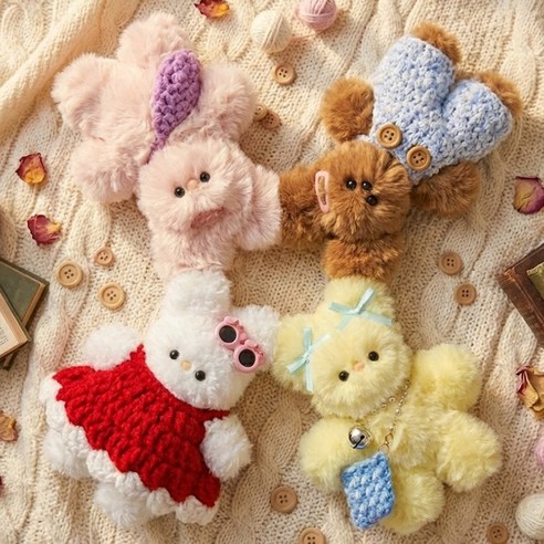모루리 모루인형 만들기 키트 4종 뜨개 코디 DIY 세트