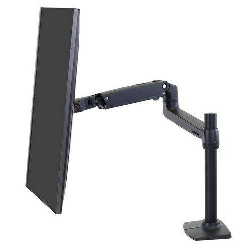 에르고트론 LX 데스크 모니터 암 장신 폴 롱 폴 매트 블랙 34 인치(3.2~11.3 kg)까지 VESA 규격 대응 45-537-224, 7. 싱글 톨 폴 매트 블랙
