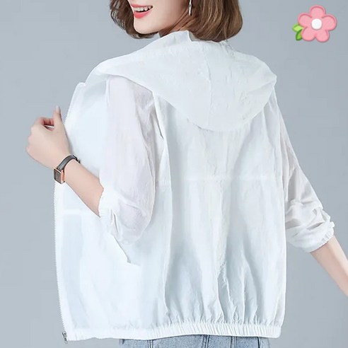 인기폭발 여성 경량 후드 바람막이 여름 자켓 루즈핏 햇빛 차단 옷 아웃도어 얇은 잠바 빅사이즈 바람막이