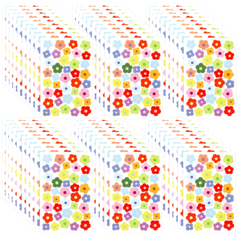 라온스티커 1470PCS 미니 꽃 스티커 30장 세트, 2세트, 혼합(S744)30장
