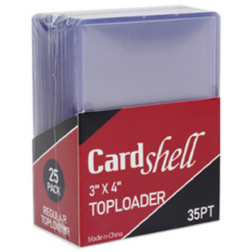 [카드로더/공식] 카드쉘 플라스틱 카드 탑로더 25개들이 1세트 (사이즈 7.0 x 10.1cm) / Cardshell card top loader (size 3 x 4inch), 투명, 1개 투명, 1개