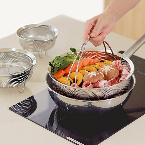 스텐 304 타공 찜기 다용도 스티머 핸들 채반 찜망 찜받침 - 찜기/찜통 | 쿠팡