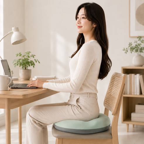 홈닛 임산부 메모리폼 회음부 치질 도넛 방석, 1개, 베이지