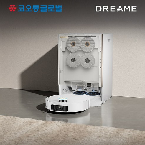 [코오롱공식] 드리미 끝판왕 AI 물걸레 자동교체 로봇청소기, 화이트, 로청