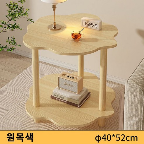 소파 옆 테이블 거실 사이드 테이블 심플 미니 원목 협탁, 원목색 40*52cm