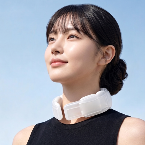 아이스 넥쿨러 넥아이스팩 쿨스카프 얼음 넥밴드, 1개, 퓨어화이트