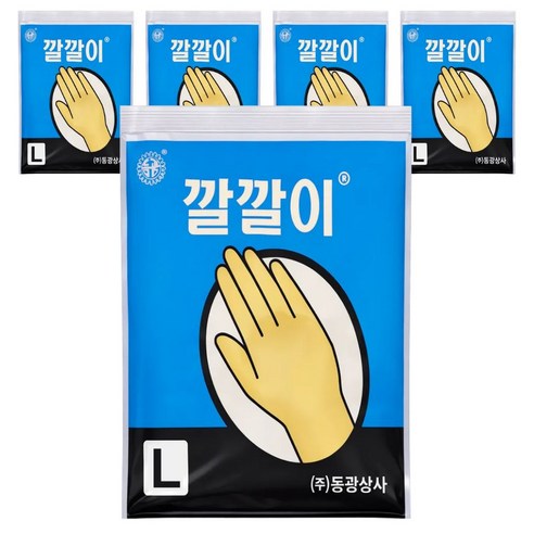 오라이브 동광상사 깔깔이 라텍스 미용장갑 대형 L, 5개, 아이보리
