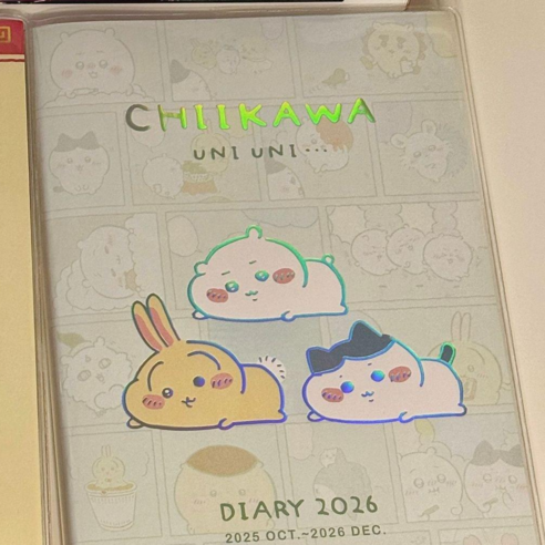 옐상 치이카와 먼작귀 2026 캘린더 다이어리, 블루, 1개