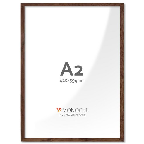 모노치 PVC 프레임 홈 인테리어 액자 A2, 1개, 월넛