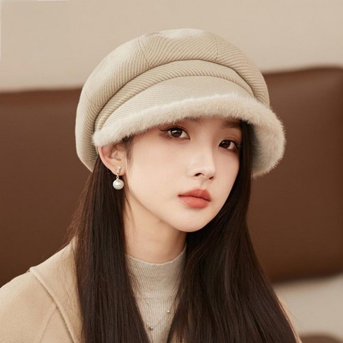 Couchsurfing 여성 양털 유러피언 스타일 헌팅캡 3122