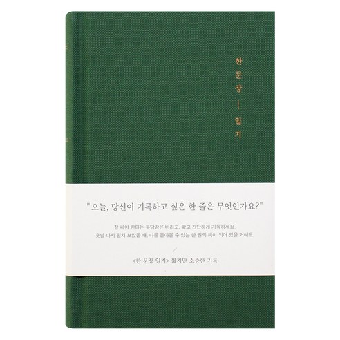 인디고 자문자답 한 문장 일기장 365days, 그린, 1개