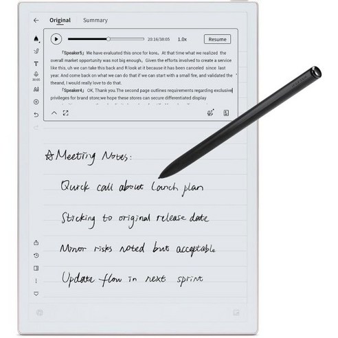 iflytek AINOTE 2 10.65인치 E 잉크 태블릿 회의용 4.2mm 초박형 AI 종이 음성-텍스트가 포함된 디지털 노트북 필기 변환 16개 언어 필사 업무 및 학습에, AINOTE 2-White, AINOTE 2-White