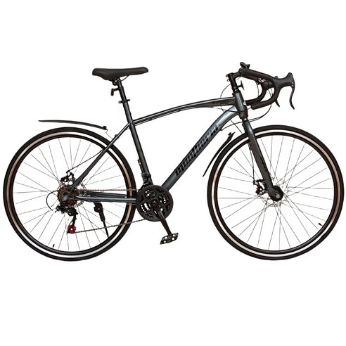 몬테리아 로드자전거 21단 700C 90%조립 로드바이크 C395-20, 1개, 170cm, 다크 그레이 B타입