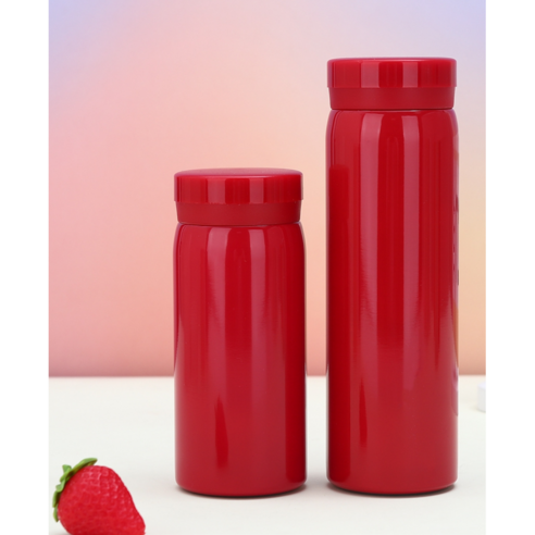 램프의지니 미니 보온보냉 텀블러, 1개, 300ml, 레드