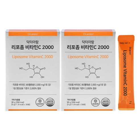 닥터아람 리포좀 비타민C 2000 분말 스틱, 2개, 90g