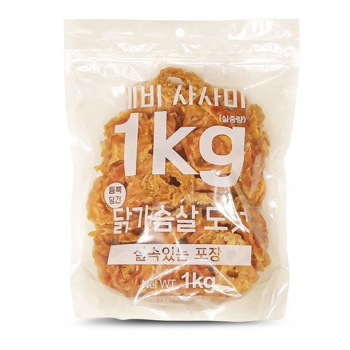 간식애진심 강아지 육포 오리고구마, 닭가슴살 도넛, 1kg, 1개