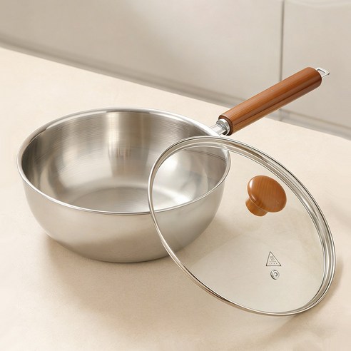 CookNest IH 통3중 316 스텐 궁중팬 인덕션 멀티팟 편수 냄비, 1개, 은색, 24cm
