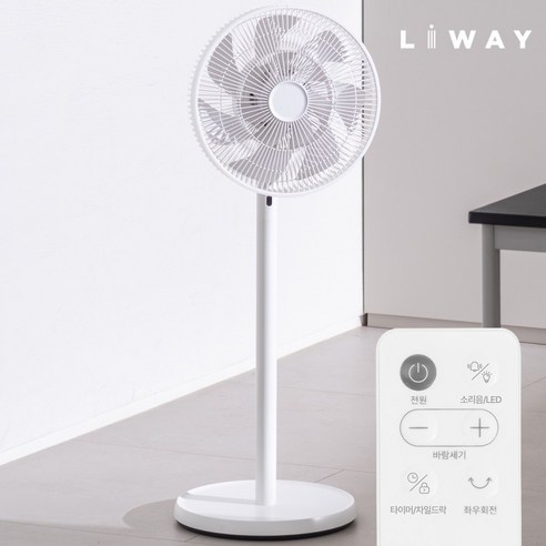 리웨이 무소음 BLDC선풍기 아기 원룸 리모컨 가정용 선풍기, LWDC12R