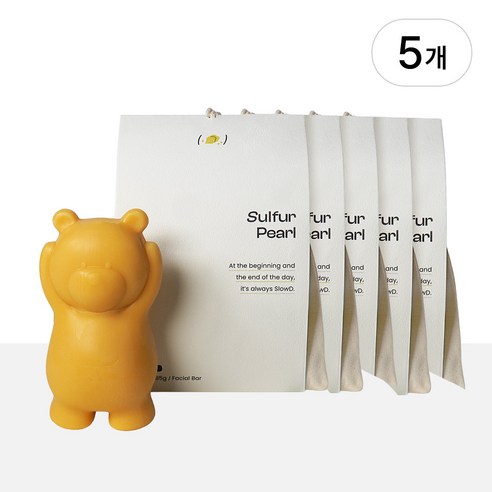 유황진주 세안비누 트러블 모공 피지 케어 클렌징 저자극 페이스 클렌저 피부진정 데일리 세안 슬로뎃, 5세트
