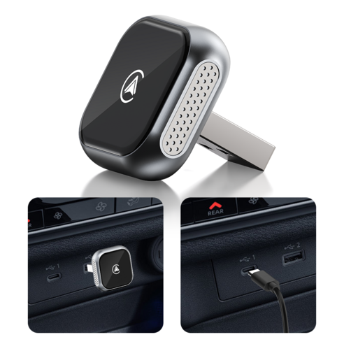 NICESUN 미니 무선 스마트 자동차 어댑터 애플 카플레이 안드로이드 오토 2 in 1 플러그 앤 플레이 M2 이미지 3