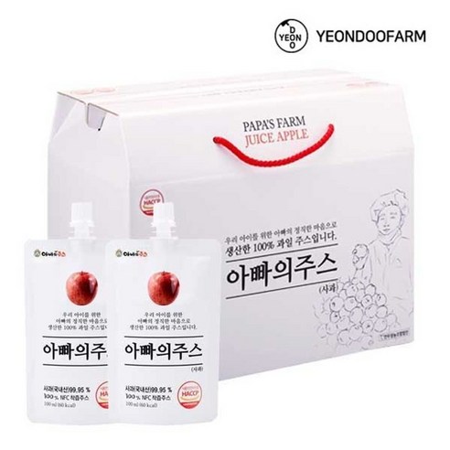연두팜 아빠의주스 사과즙 100ml 40개입 1박스120701 실사용 후기 | 효과 있을까? - 상품 이미지 1