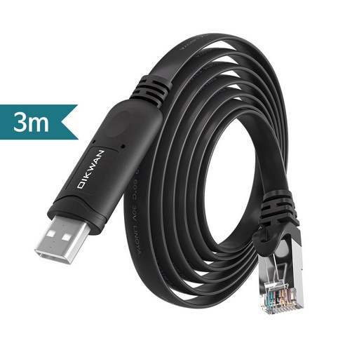 USB TO RJ45 RS232/콘솔케이블 / 3M (FTDI FT232RL+ZT213 칩 사용) (대량 주문제작 가능), 300cm, 1개, USB TO RJ45-RS232(블랙) 300cm, 1개, USB TO RJ45-RS232(블랙)