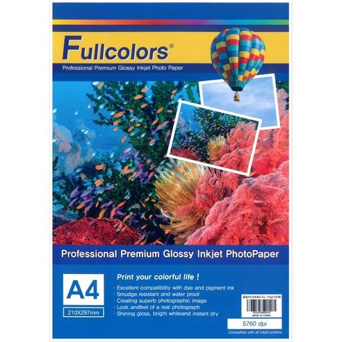 풀컬러즈 포토용지 135g, A4, 100개