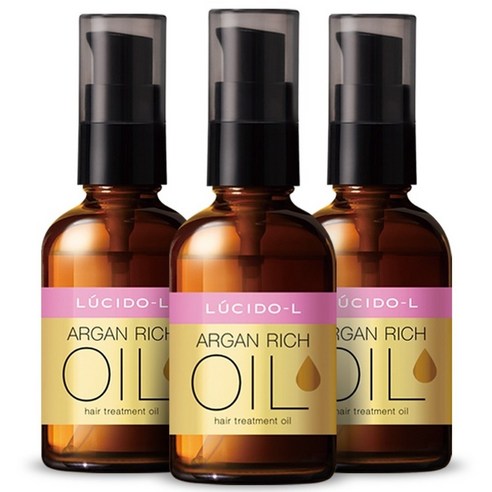 맨담 루시도엘 봄 한정품 아르간 트리트먼트 헤어 오일, 60ml, 3개