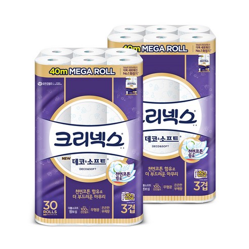 크리넥스 데코앤소프트 3겹 화장지 솔직 후기 | 실사용자 리뷰 분석 - 상품 이미지 1