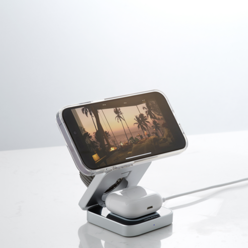 폴리폴 3in1 맥세이프 무선충전기 Qi2 아이폰 애플워치 에어팟 이미지 3