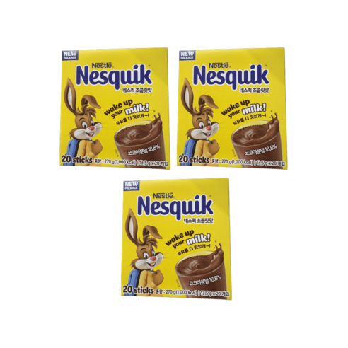네스퀵 초콜릿맛 분말, 13.5g, 20개입, 3개
